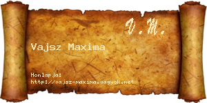 Vajsz Maxima névjegykártya